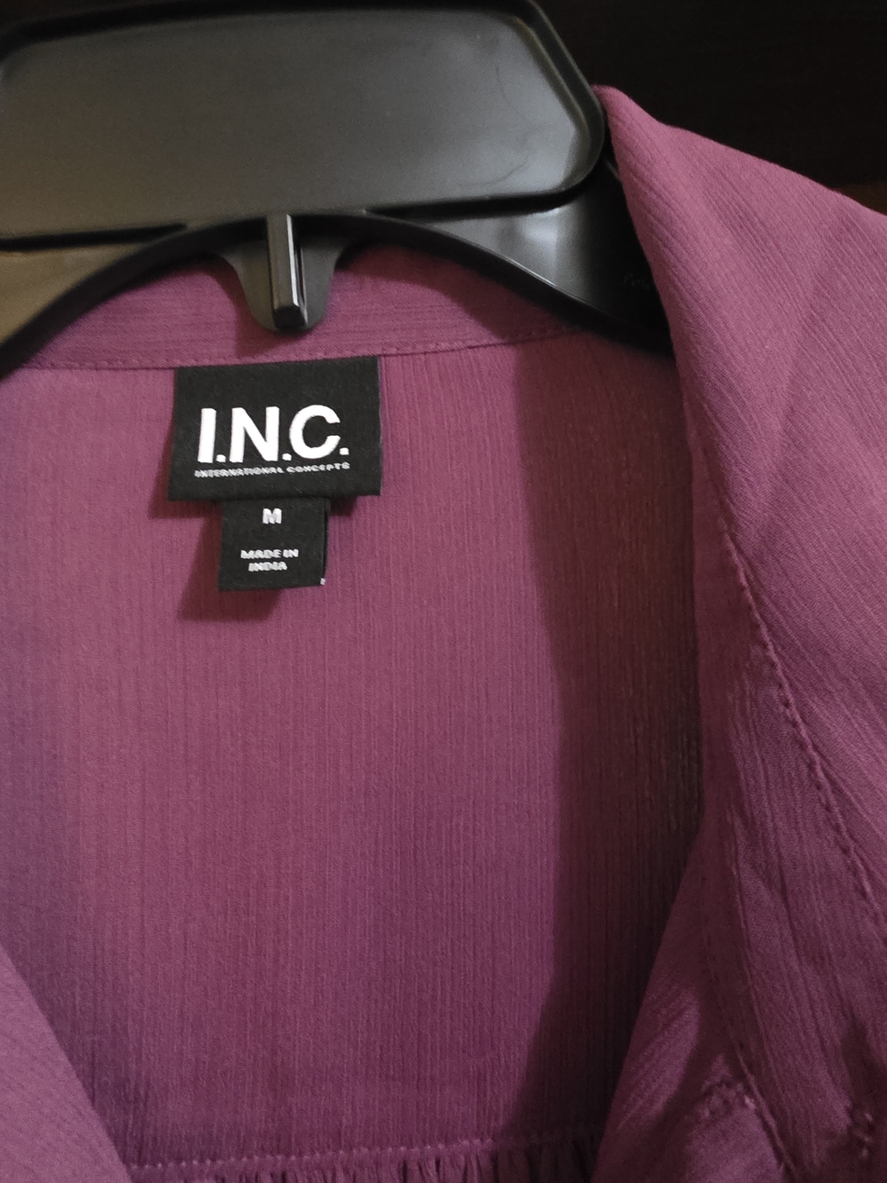 Chiffon, Semi-shear, Blouse. New, No Tags. Plum Color